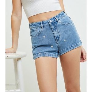Daisy denim high rise mom shorts